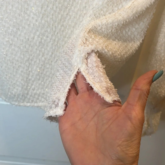 LOFT Ivory Ruffle Blouse - Picture 7 of 10